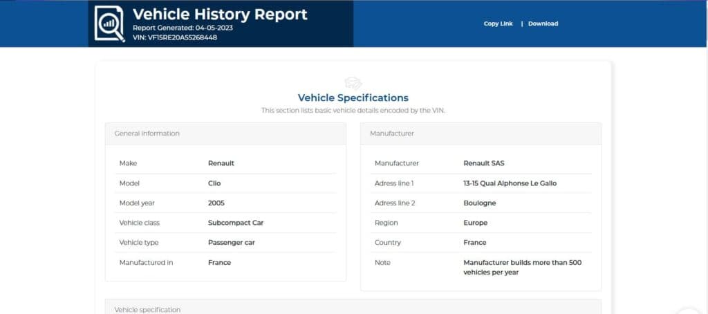 vehr report