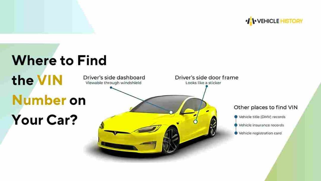 Any Car Number Example Where to Find the VIN Number or Chassis Number on Your Car